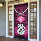Personalised Maori Matariki Manaia Mawhero Door Cover Maori Kowhaiwhai Pattern Galaxy