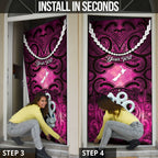 Personalised Maori Matariki Manaia Mawhero Door Cover Maori Kowhaiwhai Pattern Galaxy