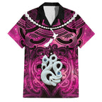 Personalised Maori Matariki Manaia Mawhero Family Matching Off Shoulder Short Dress and Hawaiian Shirt Maori Kowhaiwhai Pattern Galaxy