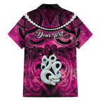 Personalised Maori Matariki Manaia Mawhero Family Matching Off Shoulder Short Dress and Hawaiian Shirt Maori Kowhaiwhai Pattern Galaxy