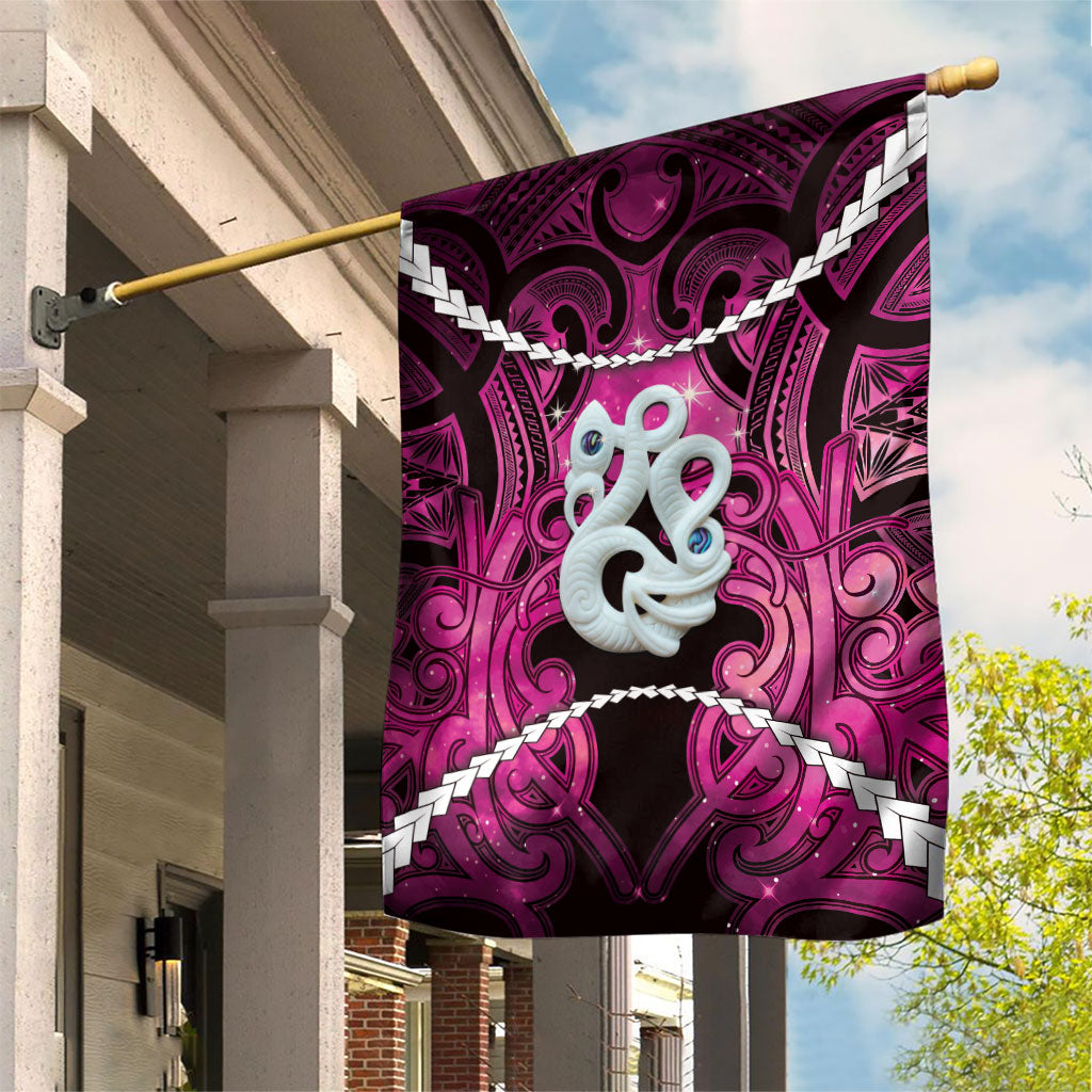 Maori Matariki Manaia Mawhero Garden Flag Maori Kowhaiwhai Pattern Galaxy