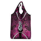 Maori Matariki Manaia Mawhero Grocery Bag Maori Kowhaiwhai Pattern Galaxy