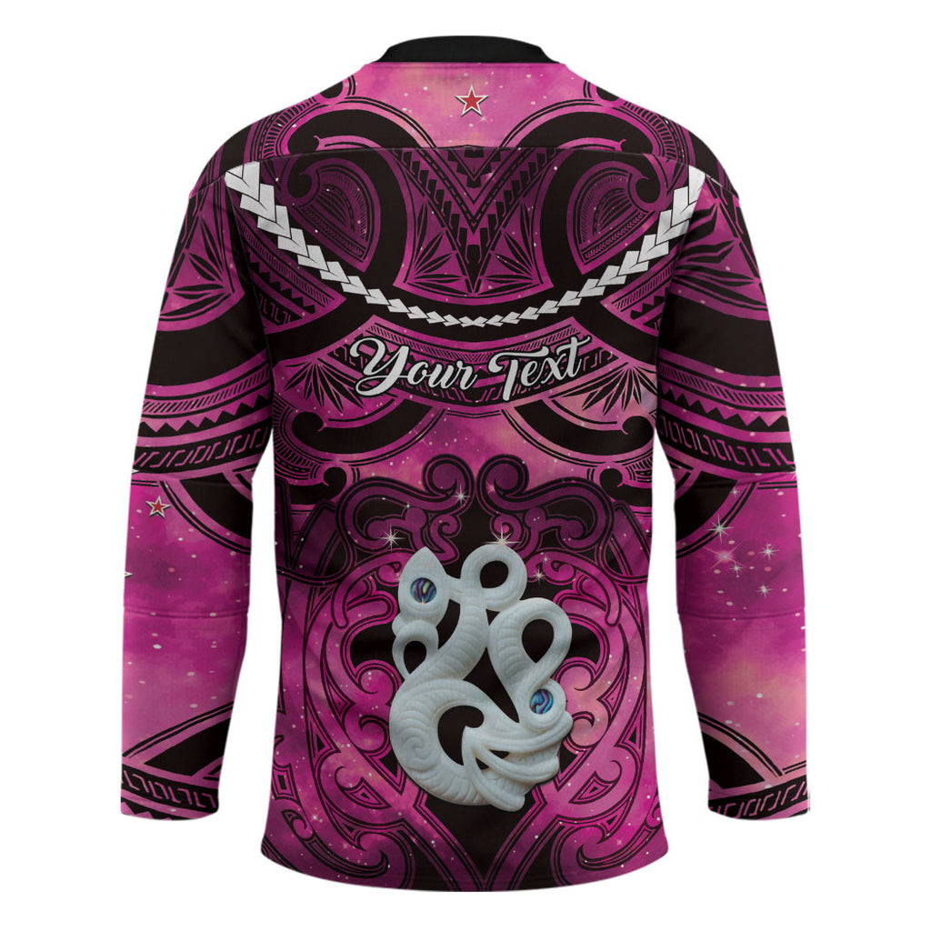 Personalised Maori Matariki Manaia Mawhero Hockey Jersey Maori Kowhaiwhai Pattern Galaxy