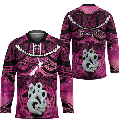Personalised Maori Matariki Manaia Mawhero Hockey Jersey Maori Kowhaiwhai Pattern Galaxy