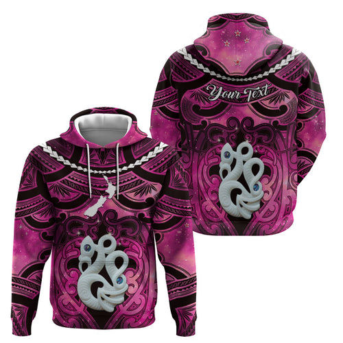 Personalised Maori Matariki Manaia Mawhero Hoodie Maori Kowhaiwhai Pattern Galaxy