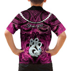 Personalised Maori Matariki Manaia Mawhero Kid Hawaiian Shirt Maori Kowhaiwhai Pattern Galaxy
