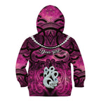 Personalised Maori Matariki Manaia Mawhero Kid Hoodie Maori Kowhaiwhai Pattern Galaxy