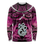 Personalised Maori Matariki Manaia Mawhero Long Sleeve Shirt Maori Kowhaiwhai Pattern Galaxy