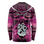 Personalised Maori Matariki Manaia Mawhero Long Sleeve Shirt Maori Kowhaiwhai Pattern Galaxy