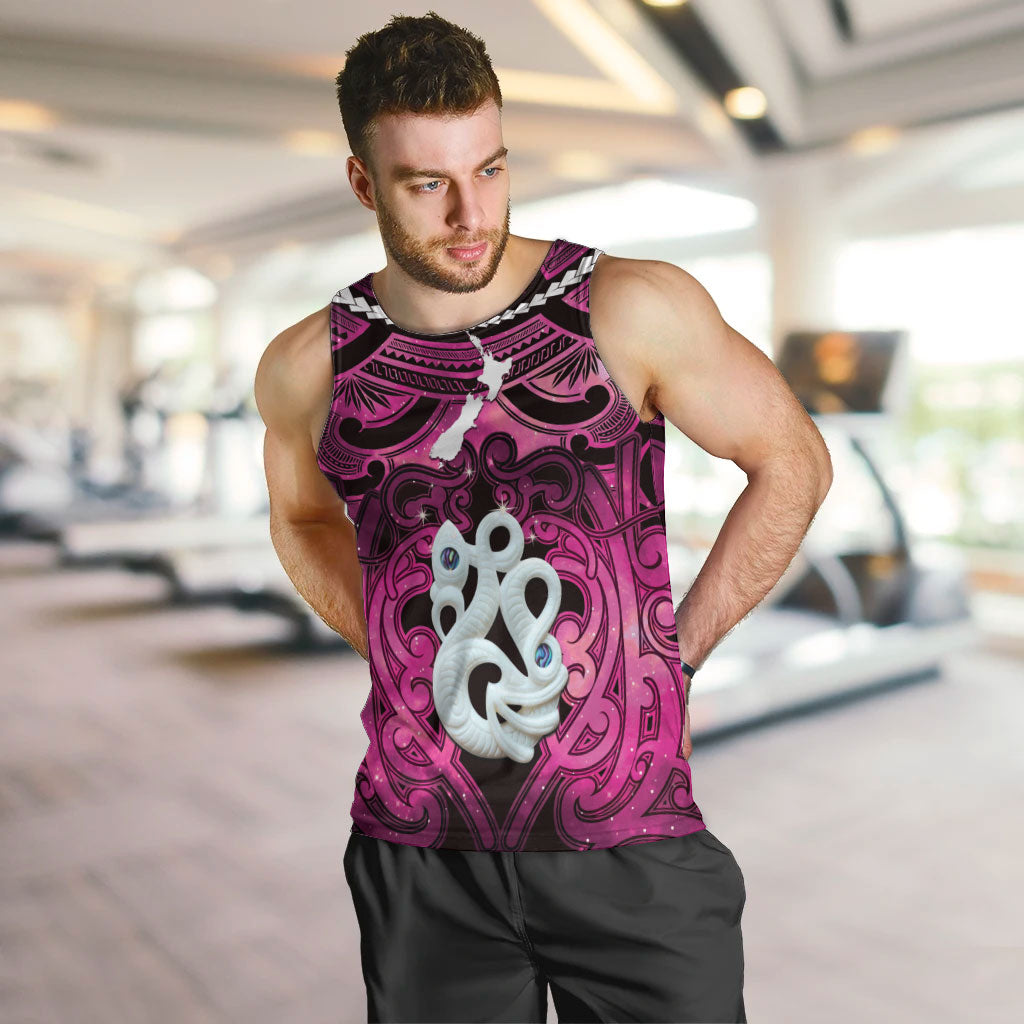 Personalised Maori Matariki Manaia Mawhero Men Tank Top Maori Kowhaiwhai Pattern Galaxy