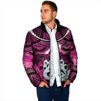 Personalised Maori Matariki Manaia Mawhero Padded Jacket Maori Kowhaiwhai Pattern Galaxy