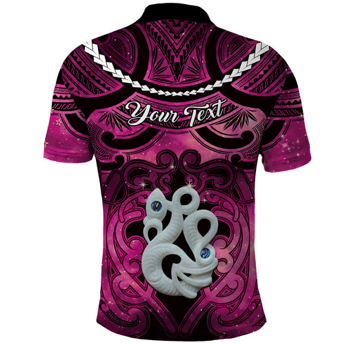 Personalised Maori Matariki Manaia Mawhero Polo Shirt Maori Kowhaiwhai Pattern Galaxy