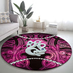 Maori Matariki Manaia Mawhero Round Carpet Maori Kowhaiwhai Pattern Galaxy