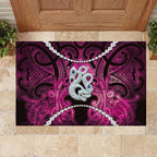 Maori Matariki Manaia Mawhero Rubber Doormat Maori Kowhaiwhai Pattern Galaxy