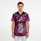 Personalised Maori Matariki Manaia Mawhero Scrub Top Maori Kowhaiwhai Pattern Galaxy
