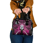 Maori Matariki Manaia Mawhero Shoulder Handbag Maori Kowhaiwhai Pattern Galaxy