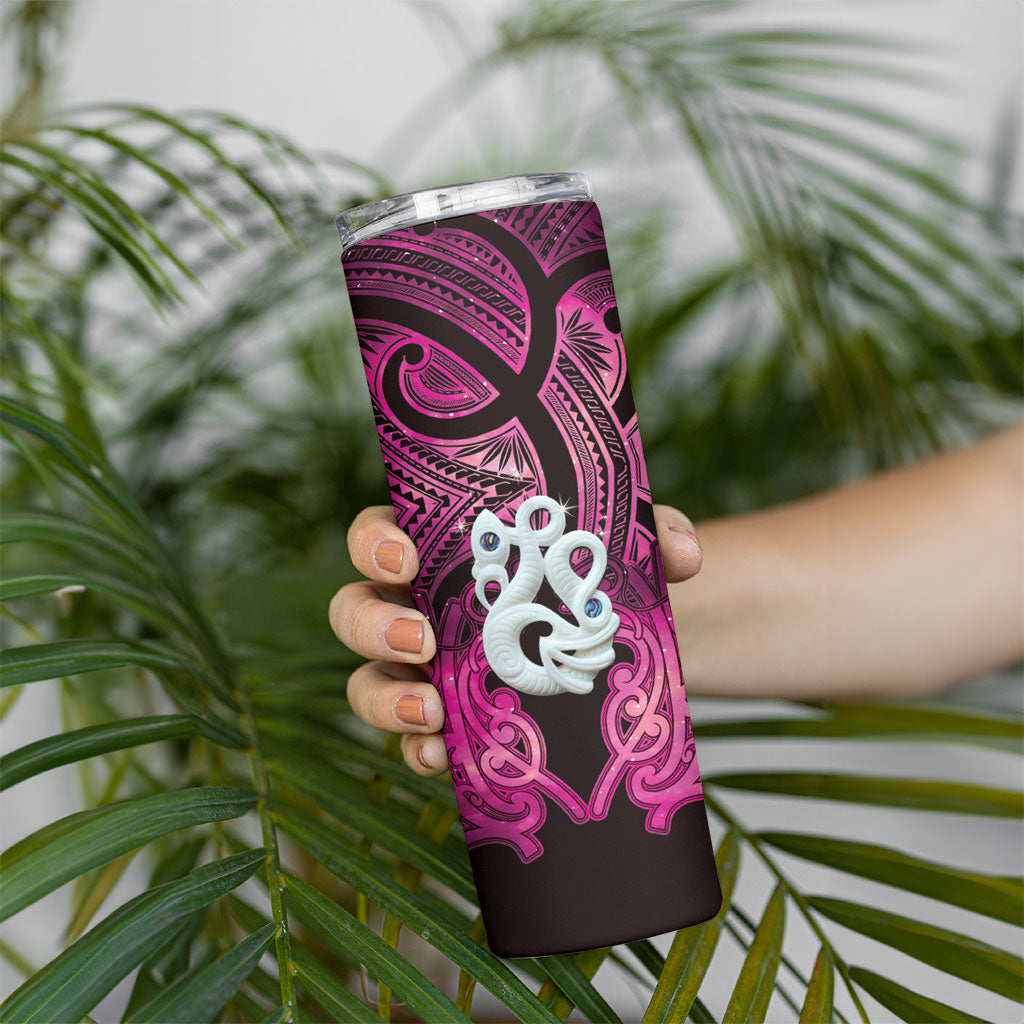 Personalised Maori Matariki Manaia Mawhero Skinny Tumbler Maori Kowhaiwhai Pattern Galaxy