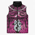 Personalised Maori Matariki Manaia Mawhero Sleeveless Puffer Jacket Maori Kowhaiwhai Pattern Galaxy