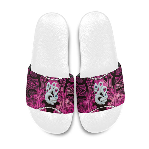 Maori Matariki Manaia Mawhero Slide Sandals Maori Kowhaiwhai Pattern Galaxy