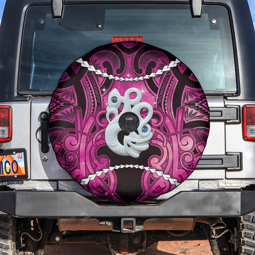 Maori Matariki Manaia Mawhero Spare Tire Cover Maori Kowhaiwhai Pattern Galaxy