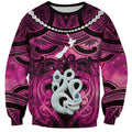Personalised Maori Matariki Manaia Mawhero Sweatshirt Maori Kowhaiwhai Pattern Galaxy