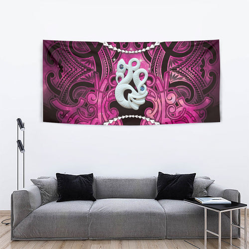 Maori Matariki Manaia Mawhero Tapestry Maori Kowhaiwhai Pattern Galaxy