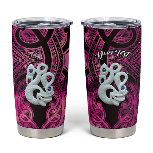 Personalised Maori Matariki Manaia Mawhero Tumbler Cup Maori Kowhaiwhai Pattern Galaxy