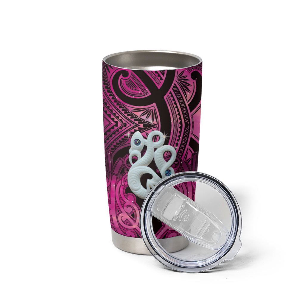 Personalised Maori Matariki Manaia Mawhero Tumbler Cup Maori Kowhaiwhai Pattern Galaxy