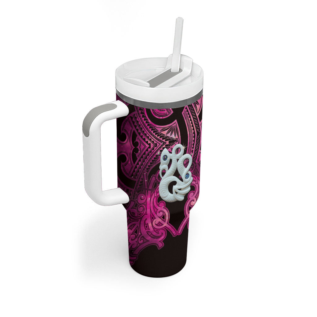 Personalised Maori Matariki Manaia Mawhero Tumbler With Handle Maori Kowhaiwhai Pattern Galaxy