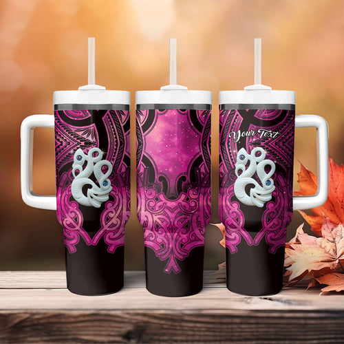 Personalised Maori Matariki Manaia Mawhero Tumbler With Handle Maori Kowhaiwhai Pattern Galaxy