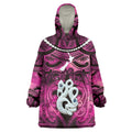 Personalised Maori Matariki Manaia Mawhero Wearable Blanket Hoodie Maori Kowhaiwhai Pattern Galaxy