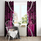 Maori Matariki Manaia Mawhero Window Curtain Maori Kowhaiwhai Pattern Galaxy