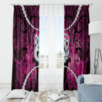 Maori Matariki Manaia Mawhero Window Curtain Maori Kowhaiwhai Pattern Galaxy