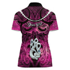 Personalised Maori Matariki Manaia Mawhero Women Polo Shirt Maori Kowhaiwhai Pattern Galaxy