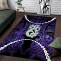 Maori Matariki Manaia Waiporoporo Area Rug Maori Kowhaiwhai Pattern Galaxy