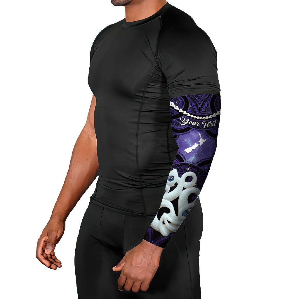 Personalised Maori Matariki Manaia Waiporoporo Arm Sleeves Maori Kowhaiwhai Pattern Galaxy