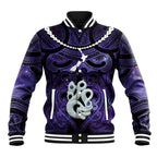Personalised Maori Matariki Manaia Waiporoporo Baseball Jacket Maori Kowhaiwhai Pattern Galaxy