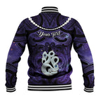 Personalised Maori Matariki Manaia Waiporoporo Baseball Jacket Maori Kowhaiwhai Pattern Galaxy