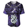 Personalised Maori Matariki Manaia Waiporoporo Baseball Jersey Maori Kowhaiwhai Pattern Galaxy