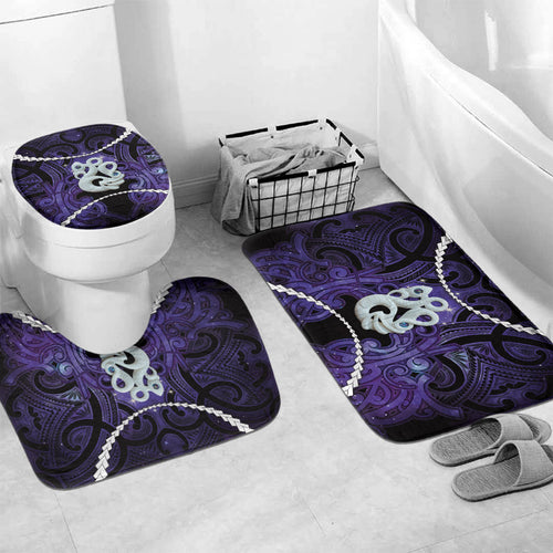 Maori Matariki Manaia Waiporoporo Bathroom Set Maori Kowhaiwhai Pattern Galaxy