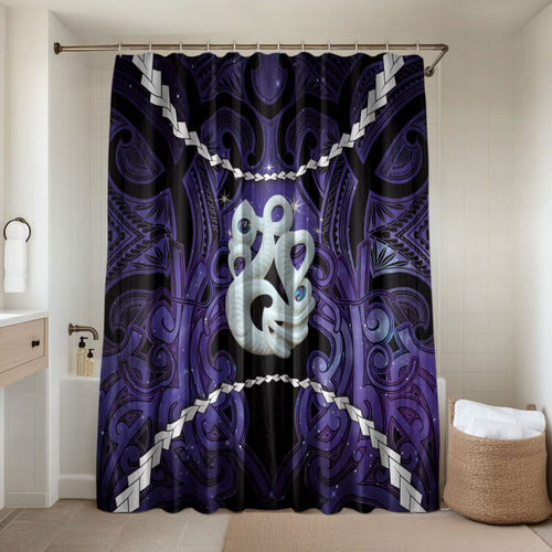 Maori Matariki Manaia Waiporoporo Bathroom Set Maori Kowhaiwhai Pattern Galaxy
