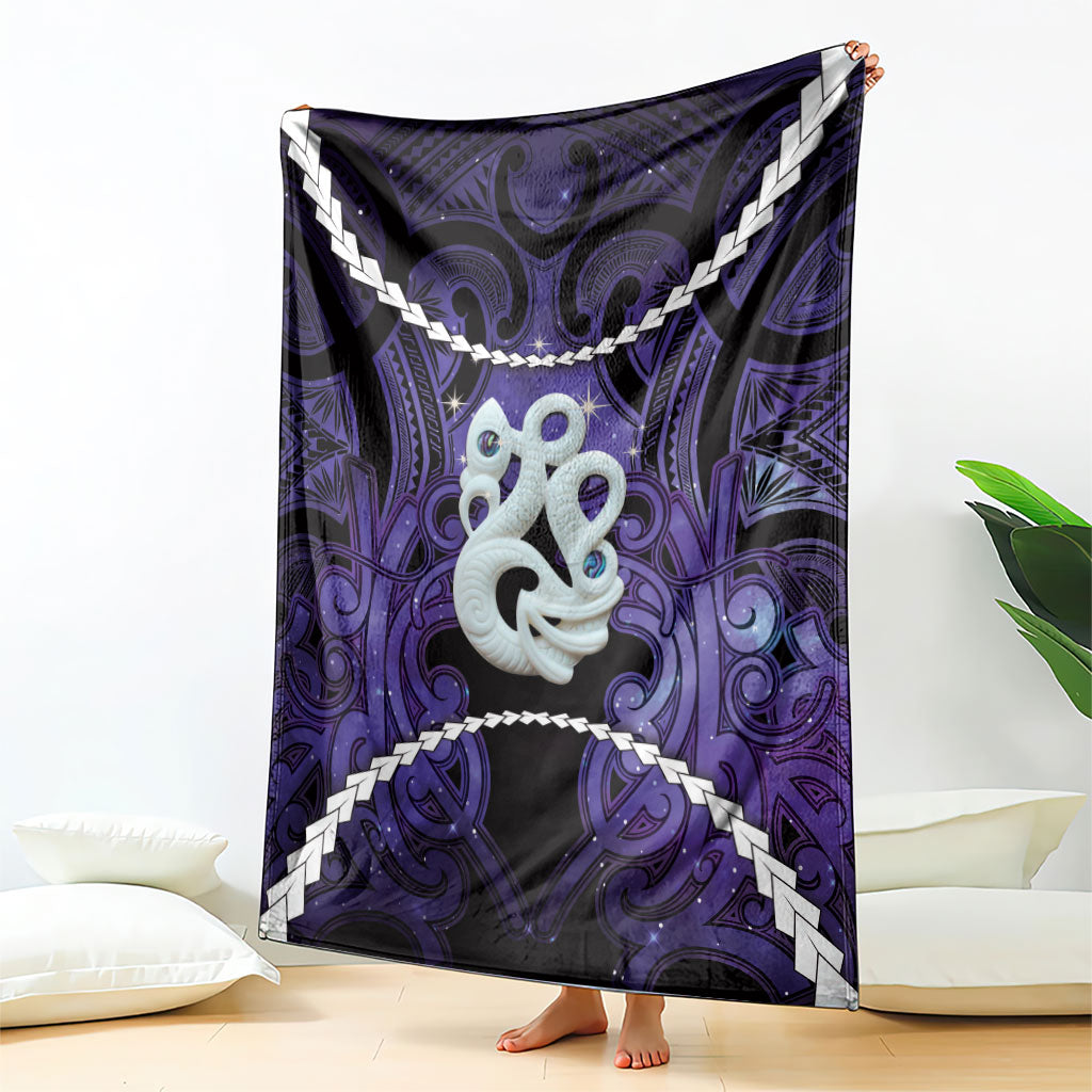 Maori Matariki Manaia Waiporoporo Blanket Maori Kowhaiwhai Pattern Galaxy