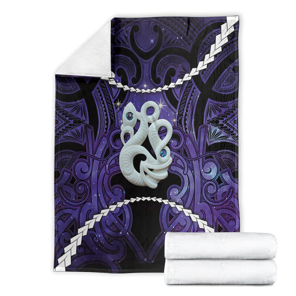 Maori Matariki Manaia Waiporoporo Blanket Maori Kowhaiwhai Pattern Galaxy