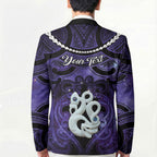 Personalised Maori Matariki Manaia Waiporoporo Blazer Maori Kowhaiwhai Pattern Galaxy