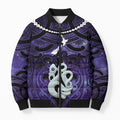 Personalised Maori Matariki Manaia Waiporoporo Bomber Puffer Jacket Maori Kowhaiwhai Pattern Galaxy