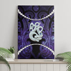 Maori Matariki Manaia Waiporoporo Canvas Wall Art Maori Kowhaiwhai Pattern Galaxy