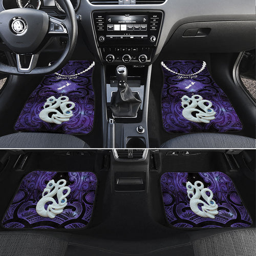 Personalised Maori Matariki Manaia Waiporoporo Car Mats Maori Kowhaiwhai Pattern Galaxy