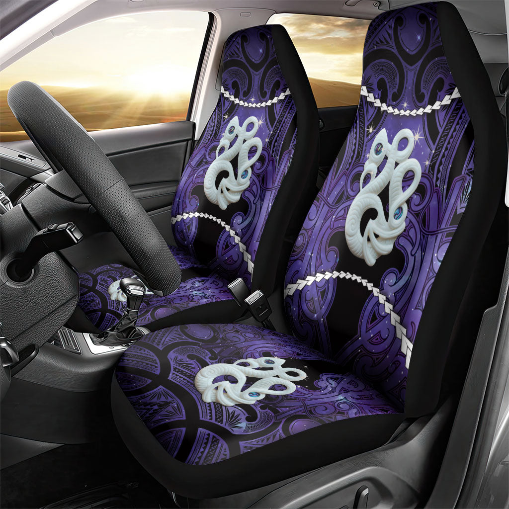 Maori Matariki Manaia Waiporoporo Car Seat Cover Maori Kowhaiwhai Pattern Galaxy