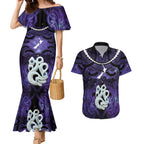 Personalised Maori Matariki Manaia Waiporoporo Couples Matching Mermaid Dress and Hawaiian Shirt Maori Kowhaiwhai Pattern Galaxy
