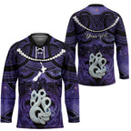Personalised Maori Matariki Manaia Waiporoporo Hockey Jersey Maori Kowhaiwhai Pattern Galaxy